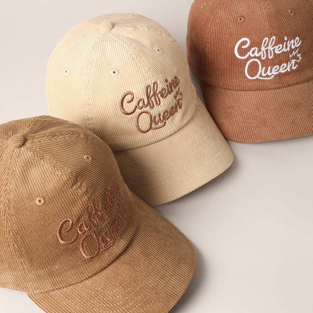 Caffeine Queen Corduroy Cap - Basic Bee