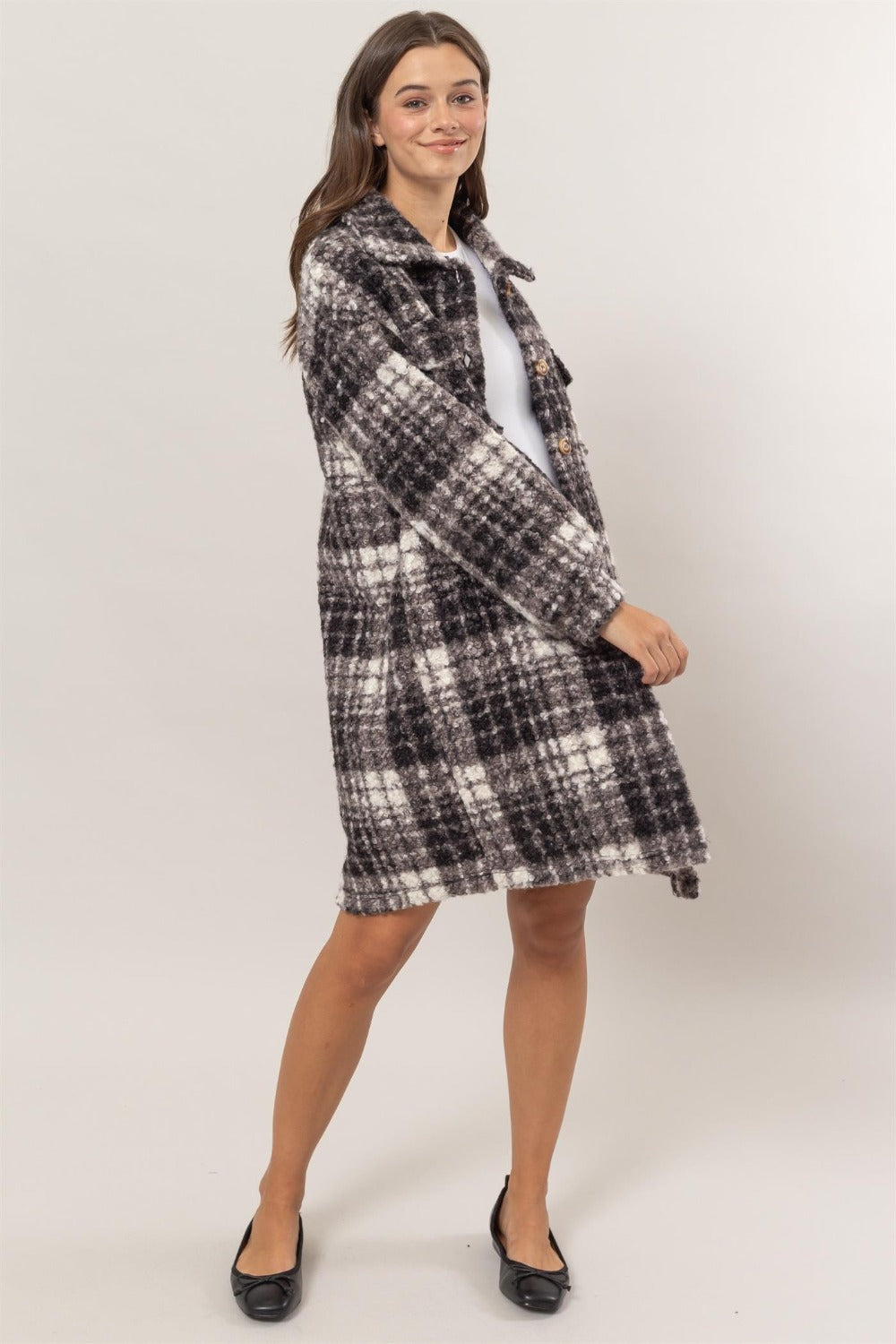 Plaid Longline Shacket