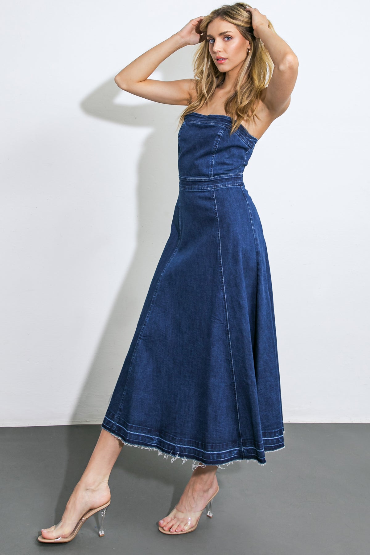 Here Goes Nothing Denim Midi