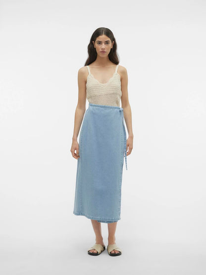 Zinnia Denim Wrap Skirt