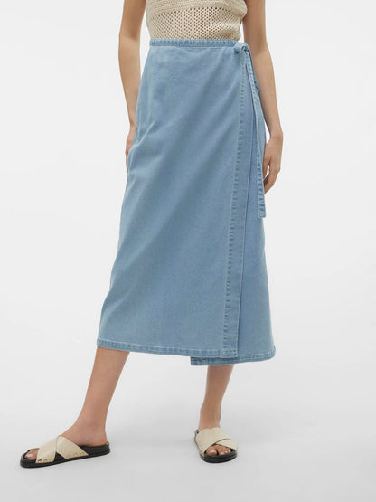 Zinnia Denim Wrap Skirt